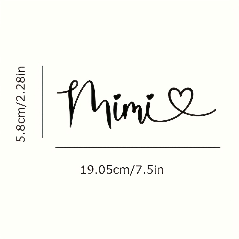 Mimi With Heart-shaped Car Stickers For Laptop Truck Wall