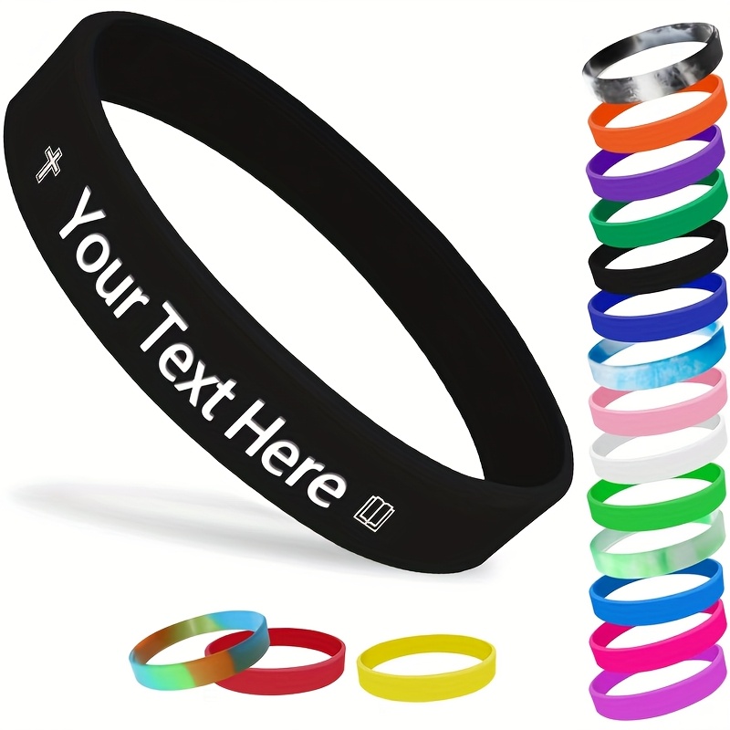 116pcs Custom Silicone Wristbands with Religious Patterns