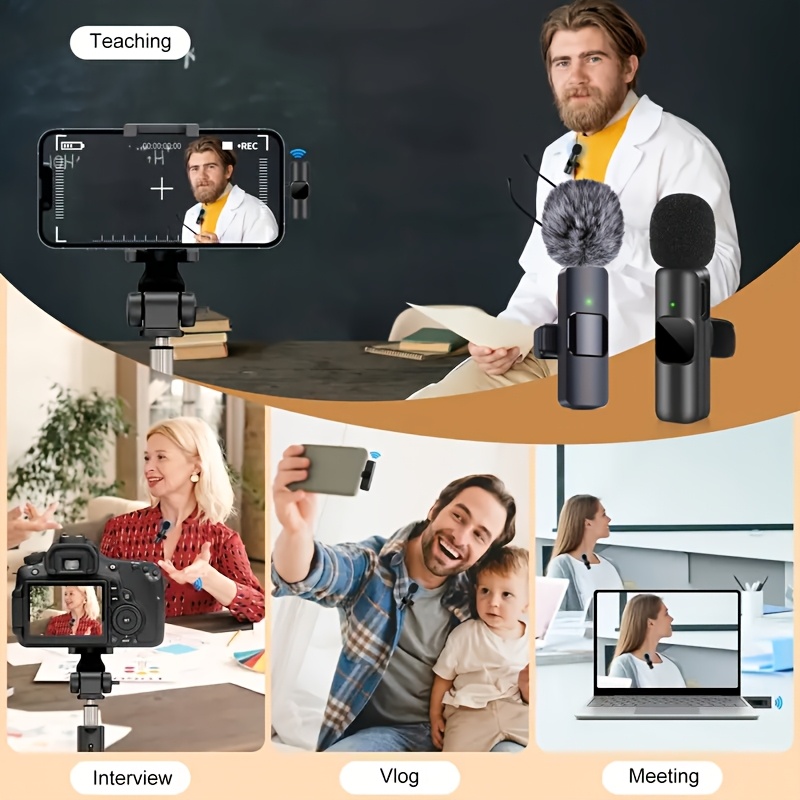 Suitable for USB-C Smartphones, Wireless Lavalier Microphone for Audio Video Recording, Live Gaming, Interviews, and Vlogging, Audio Recording, Interview Microphone, Clipon Mic, Lightweight Mic, Stable Connection, Clear Audio, Usbc Microphone, Wireless Mic, Musicians, Podcasters