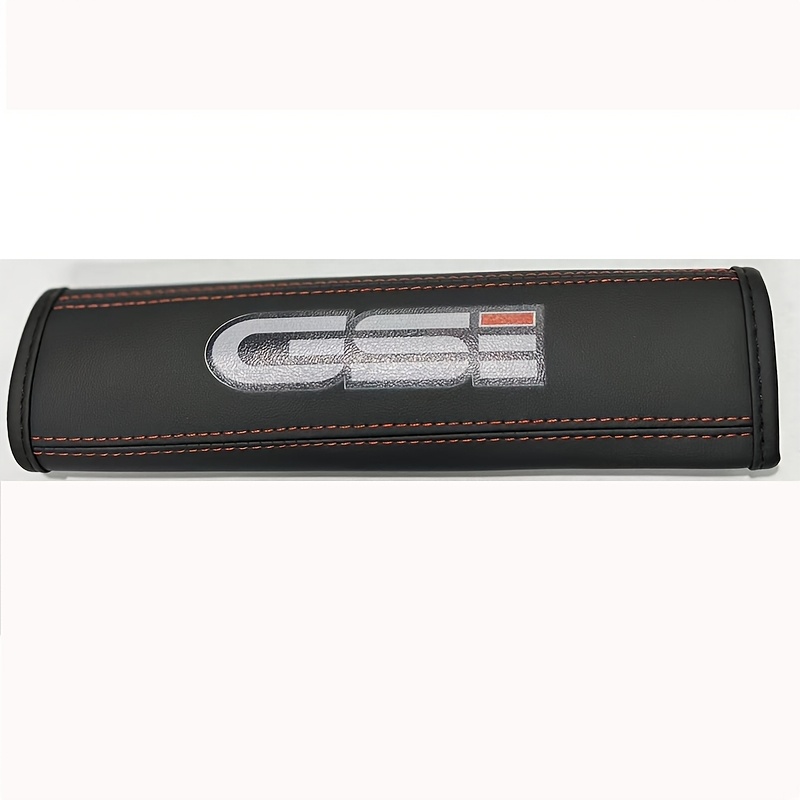 TEMU Protector de para cinturón de seguridad con GSI, 1 pieza, para protectores de coche, cuero PU con línea y acolchado y , duradero, para
