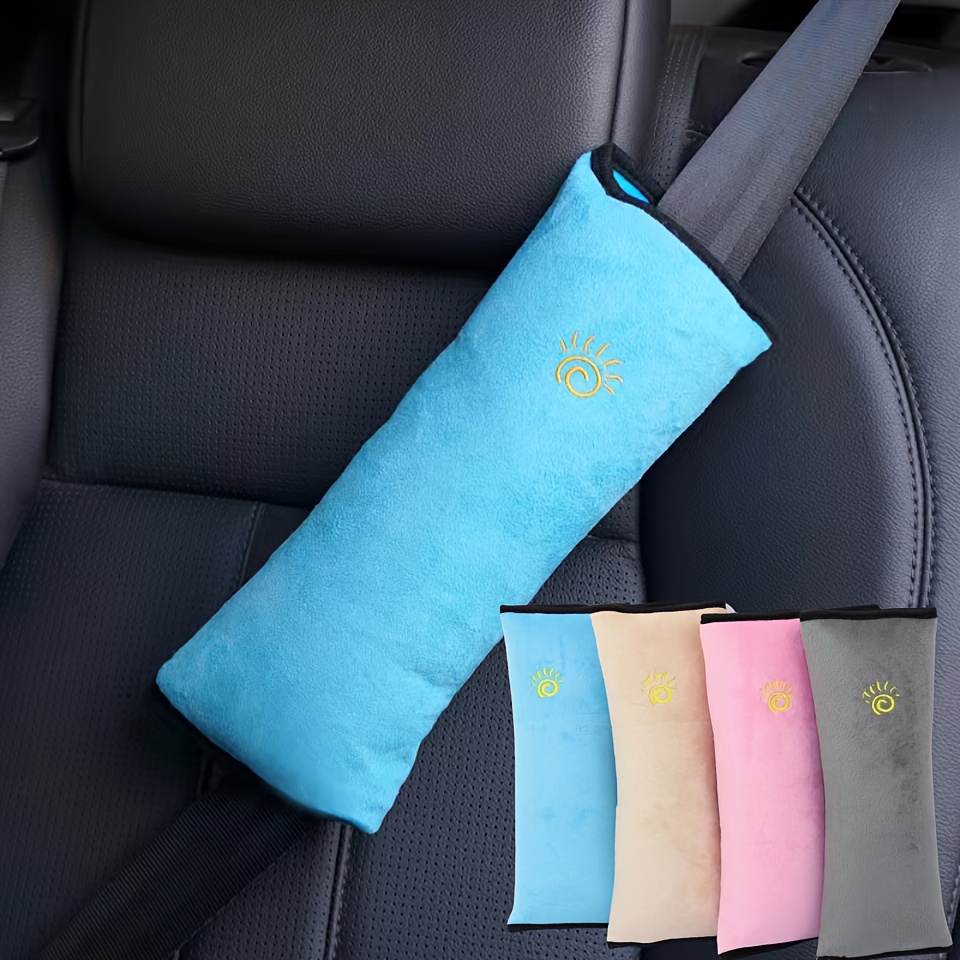 

1pc Car Seat Belt Cover With Cartoon Cute Insurance Shoulder Cover Lengthened And Thickened Plush Anti-strangle Sleeping Pillow