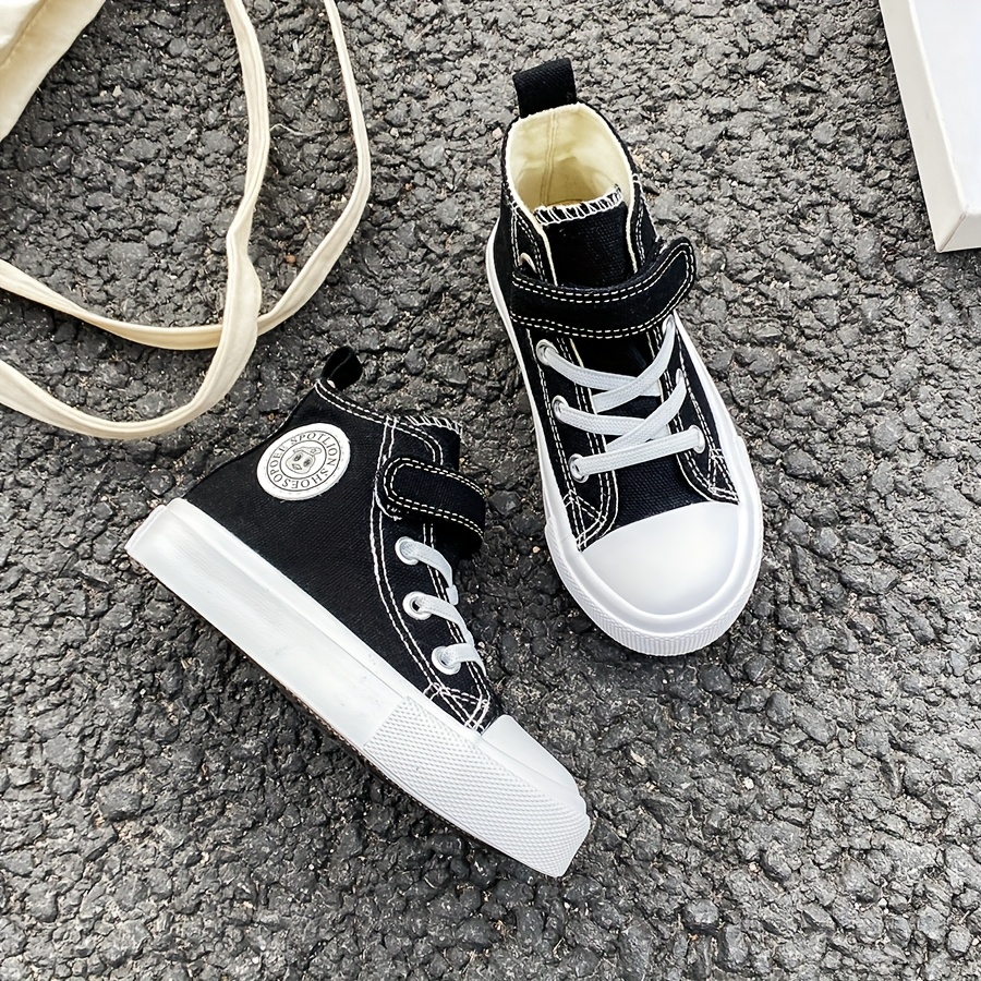 Zapatos de Lona de Color para y Otoño para Niños y Niñas, Zapatillas  Blancas de Media Caña, Zapatos Blancos para Bebé, Zapatos