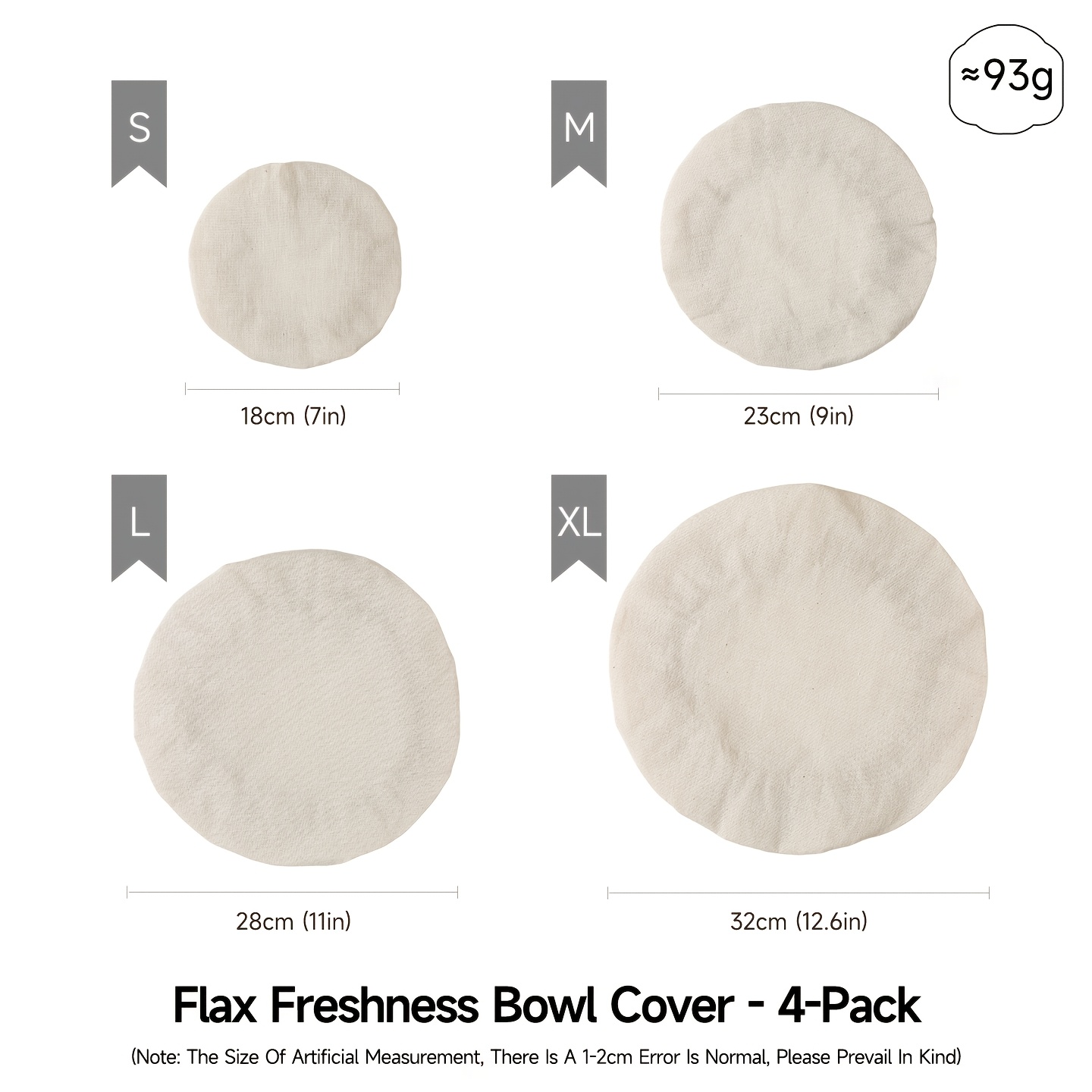 Image of 4pcs Reusable Salad Bowl Covers, Freezer- Wrap For Salad Bowls