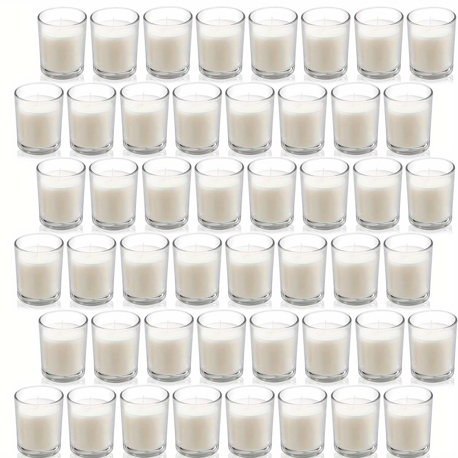 

48 White Flavorless Glass Scented Candles, Beautifully , Suitable For All Of , Emergencies And Holidays, Can Be As A Gift To .