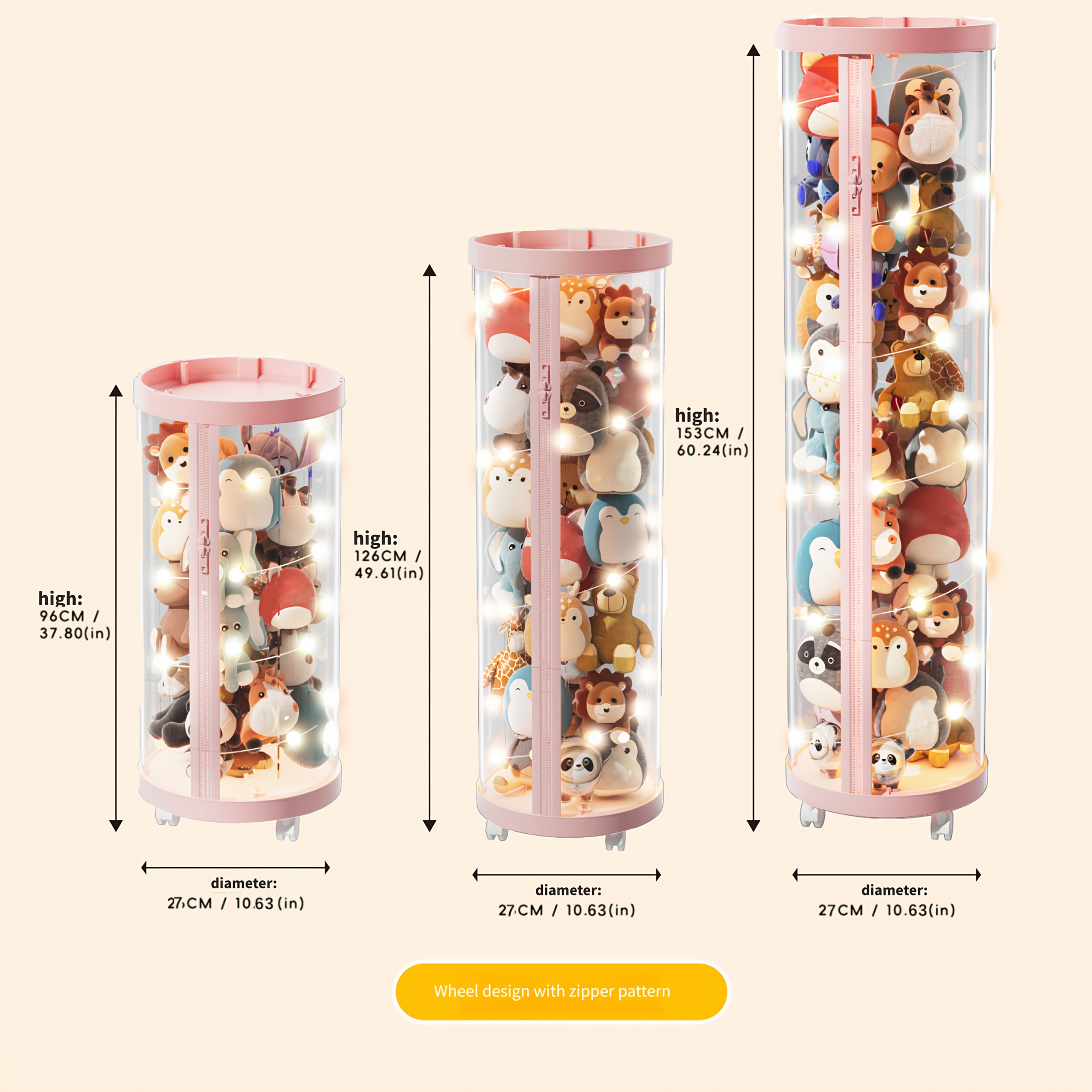 Contenitore trasparente per oggetti da collezione, action figure in miniatura, protezione antipolvere(50x37x29cm