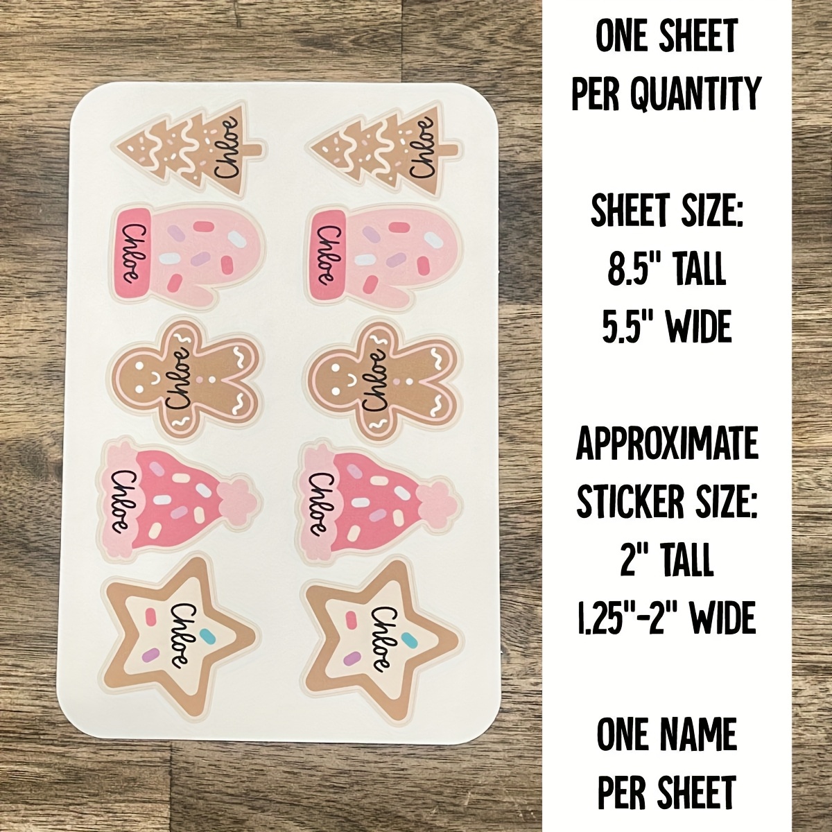 TEMU 1 Sheet | Custom Christmas-themed Sealing Stickers With Names, Personalized Gift Sealing Labels, Decorating Water Cups, Notebooks, And Marking