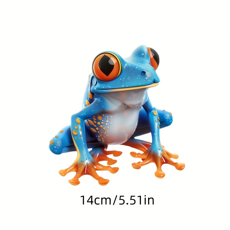 TEMU Frog Stickers - Matte Vinyl Decals With Cute & Frog, Irregular Shape Suitable For Cars, Trucks, Motorcycles, Laptops, Boats, Windows, Doors,