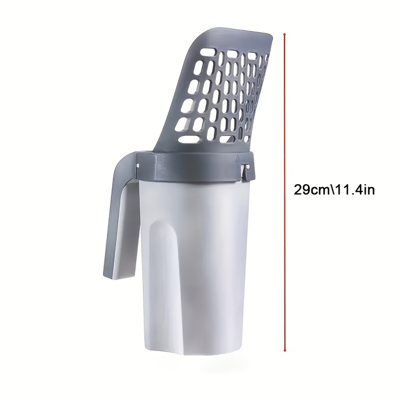 TEMU -one With Bag Dispenser, Pet Lazy Litter Box Tool, Ergonomic Comfortable Handle For Single-hand Operation, Large Hollow Sieve For Efficient And