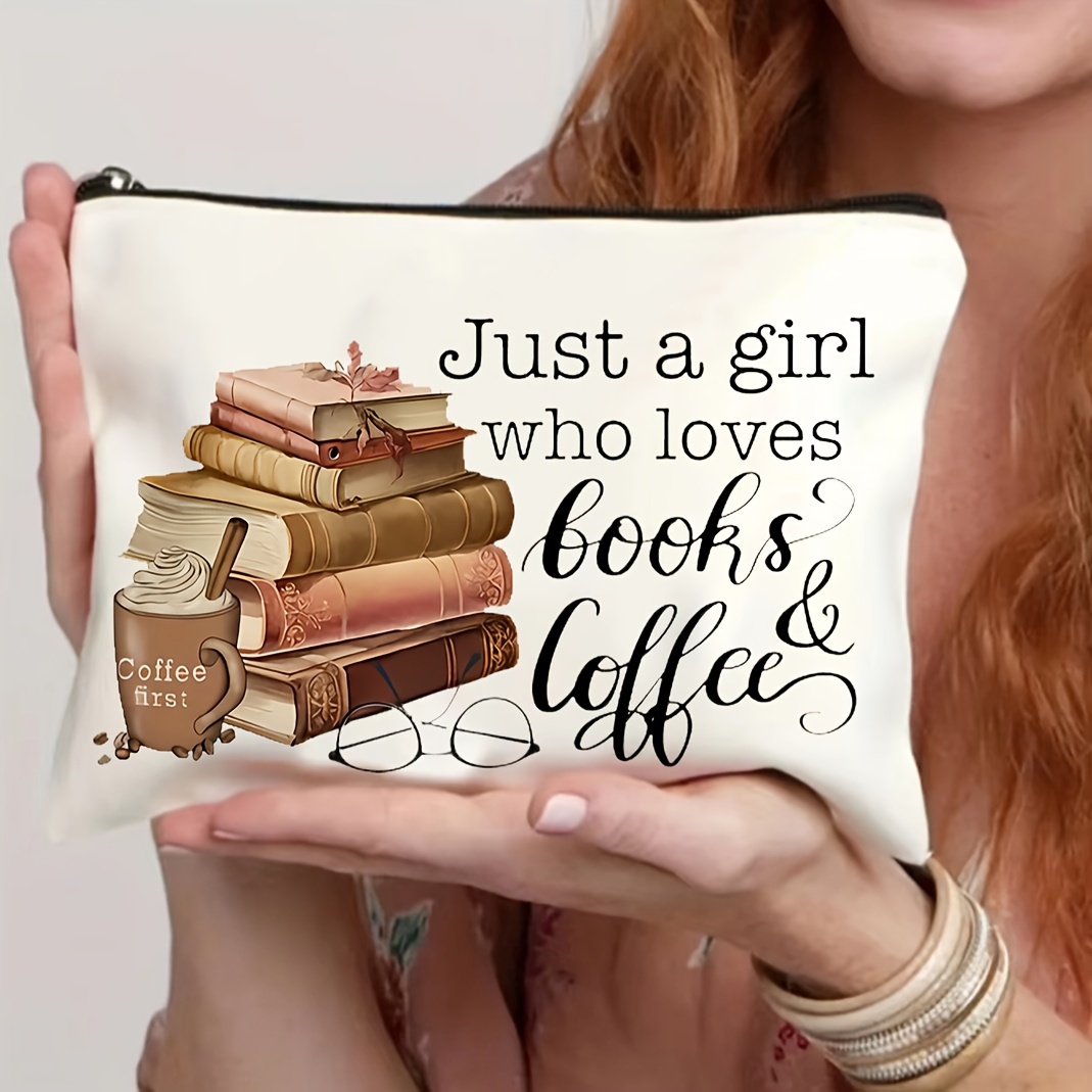 

Sac de Voyage Cosmétique en Toile avec Design ' une Fille qui Aime les Livres & ' - Léger, Pliable, Pochette à Fermeture Éclair Facile à Nettoyer - Cadeau pour les des Livres, les Diabétiques et les