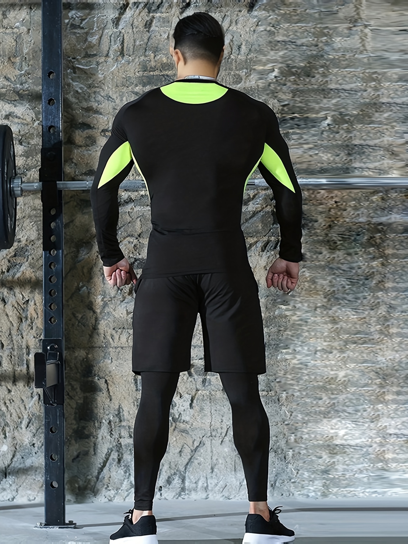 4pcs Men's Quick-Dry Athletic Track Suit Set
