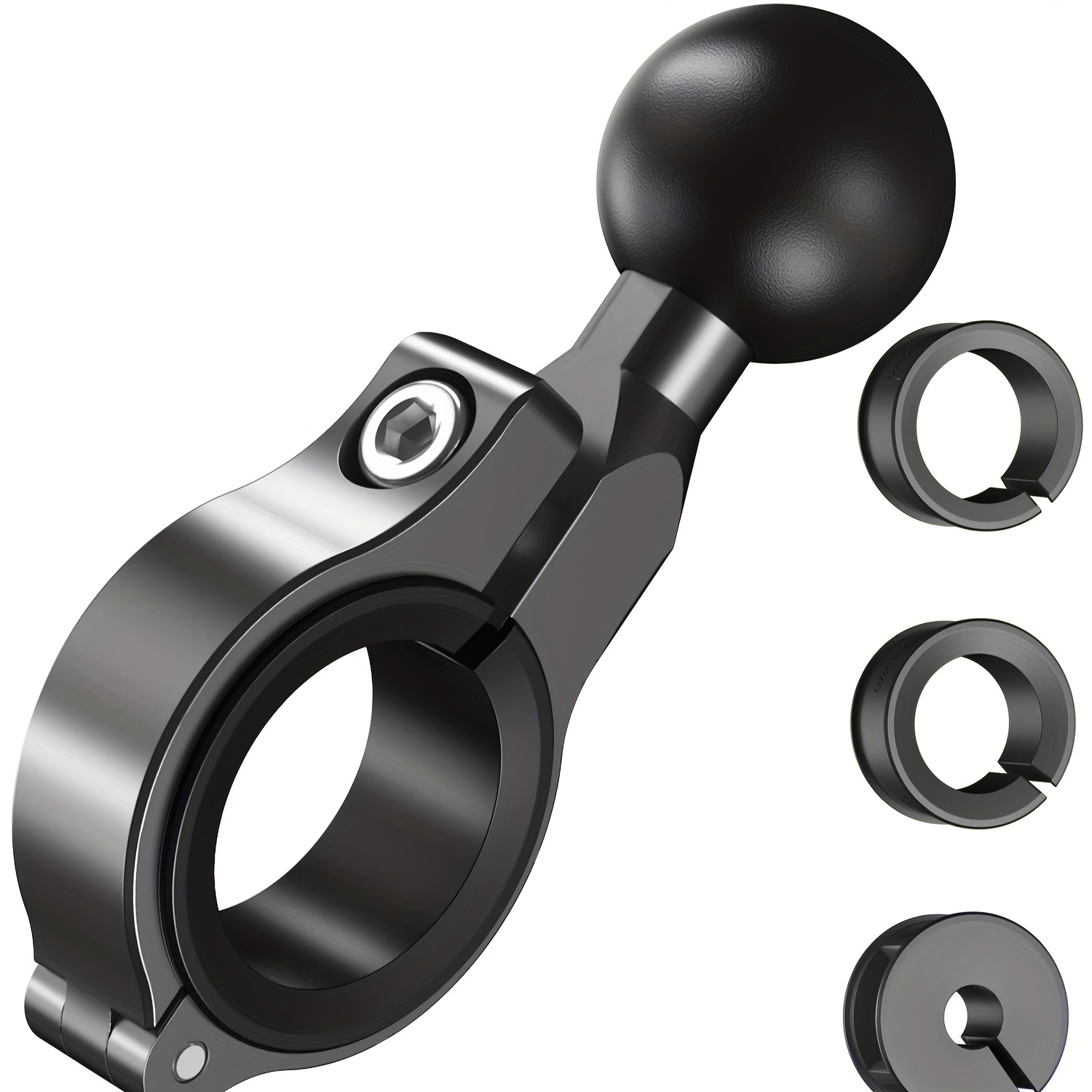 

Aluminum Alloy 1" Ball Mount Adapter - Fits 0.87", 1", & 1.26" /rear-view Mirror Poles, For & Phone Holders