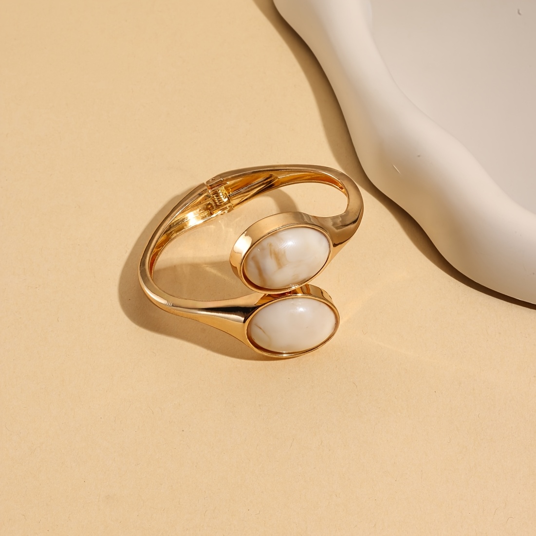 Light Luxury Open Bangle, Minimalist Design Bracelet