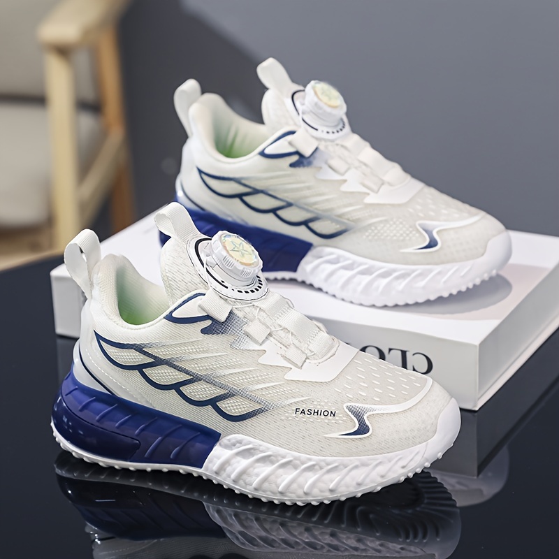 Casual Cool Low Top Footwear for Youngsters, Breathable Mesh with Adjustable Fastening, Spring & Autumn Models