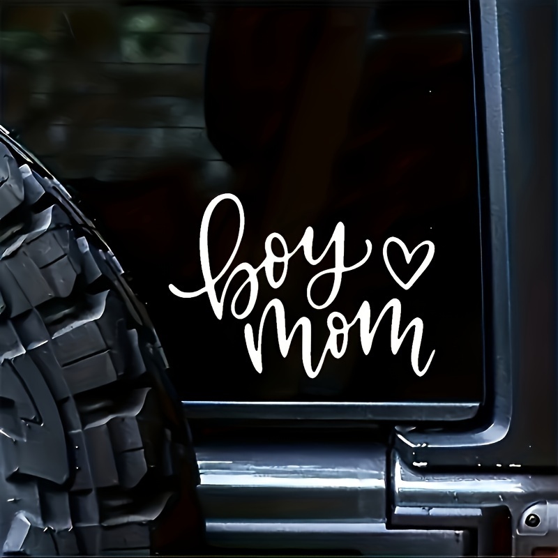 Stickers Featuring Hearts And 'boy Mom' For Decorating Laptops, Water Bottles, Phones, Cars, Trucks, , Suvs, Motorcycles, And More. Perfect For Windows, Walls, Cups, Bumpers, And Craft Projects