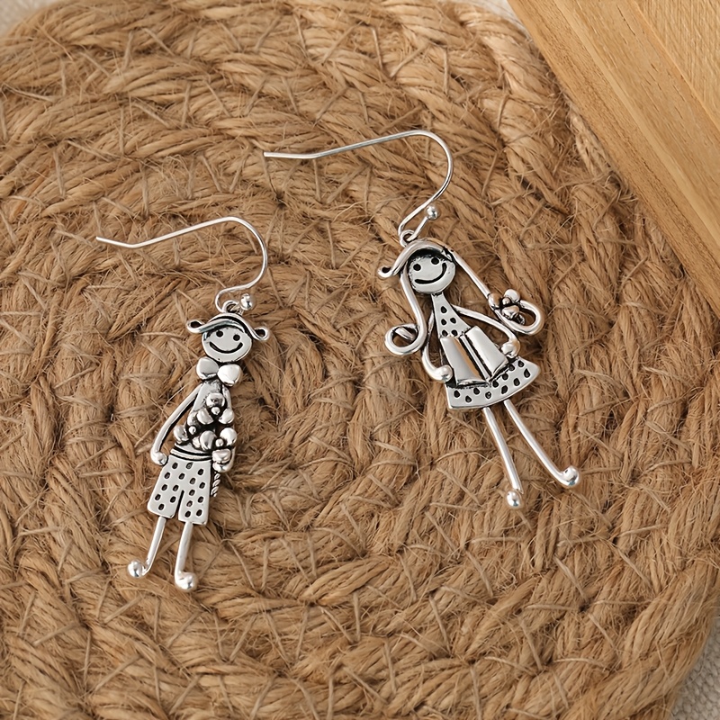 Women's Vintage Dangle Earrings with Hook Backs, Gift for Mom