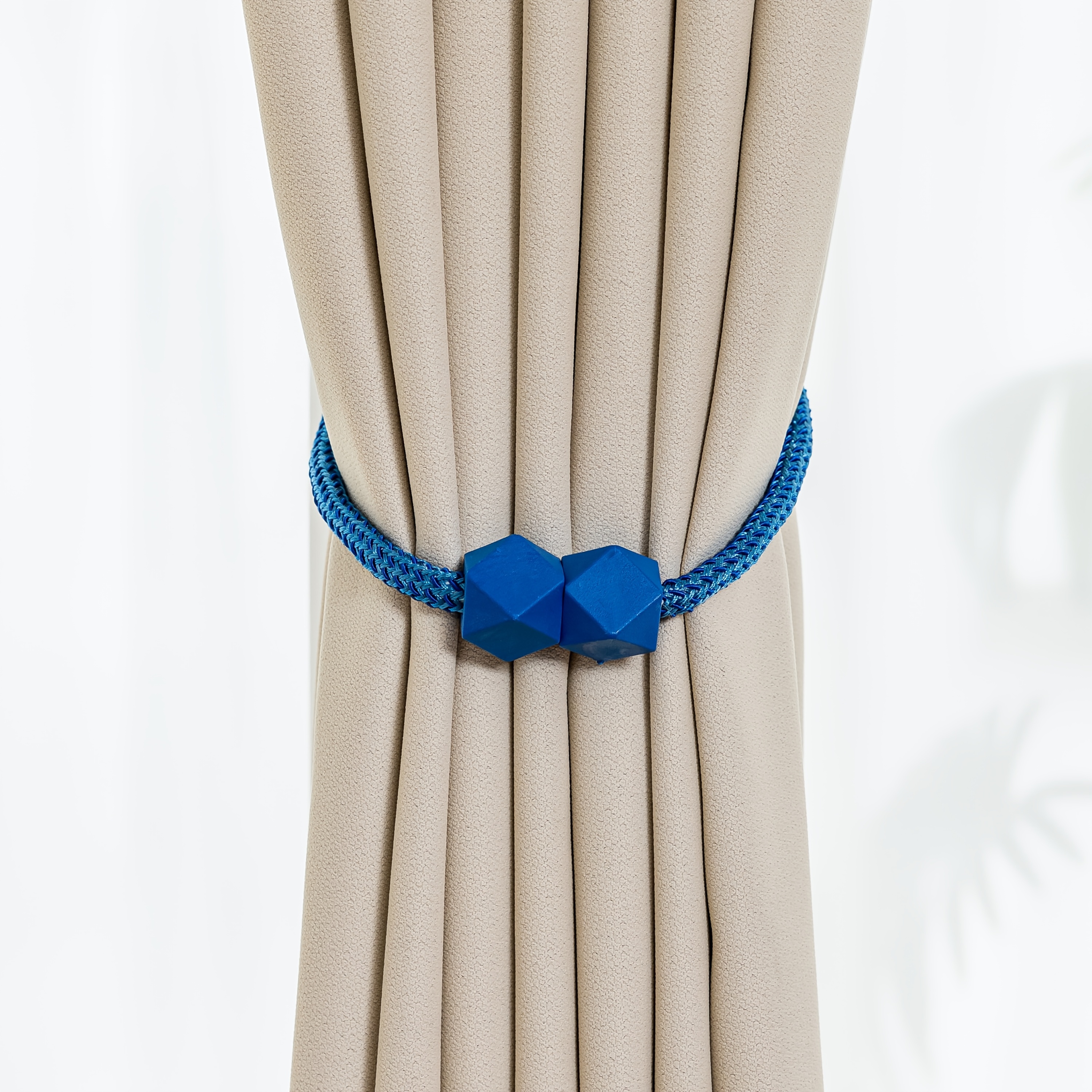4pcs Modern Magnetic Curtain Tiebacks - Adjustable, Strong Hold for Bedroom & Living Room Decor