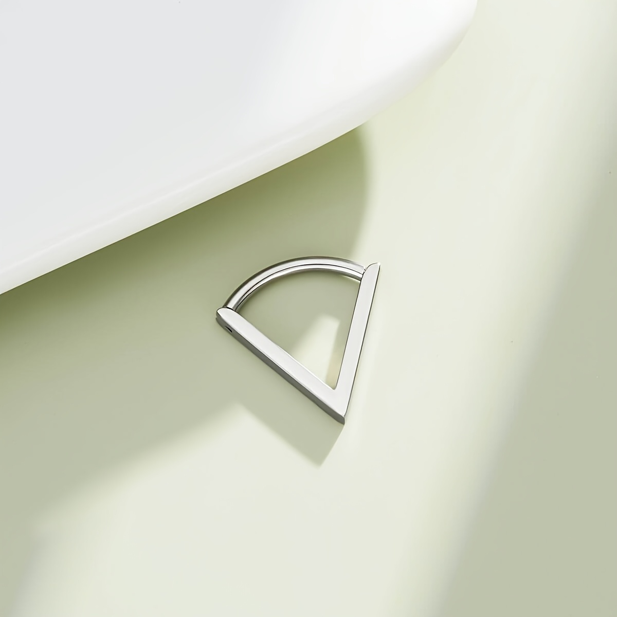 16G Titanium Triangle Hinged Segment Septum Ring for Women