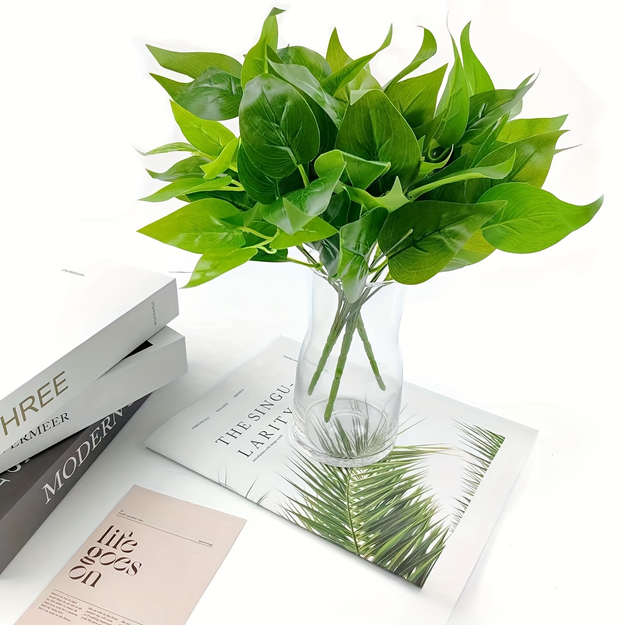 Realistic Artificial Pothos Plant in White Pot - Low-Maintenance Plastic Fake Plant with Green Leaves, No Watering Needed, Perfect for Home Decor, Valentine'S Day, and Indoor Spaces, Indoor Plant Decor | Modern Home Decor | Plastic Plant, Pothos Plant Decor