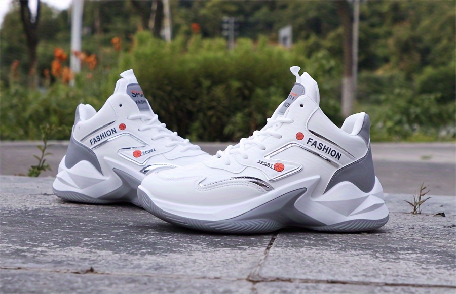 Tenis de basquetbol para hombre con caña alta y cordones, cómodos y con absorción de impactos, ideales para entrenamiento al aire libre en todas las temporadas