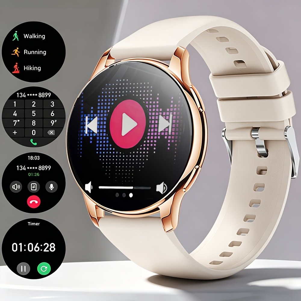 TEMU 2.05 Inch Full Touch Screen Smart Watch, Wireless Calling, Music , Remote Camera Control, Pedometer And Distance Tracking, Fitness Compatible