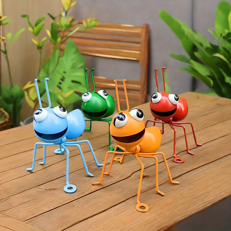 

4pcs Metal Ant For , & Decor - , No Battery Needed, For Halloween &