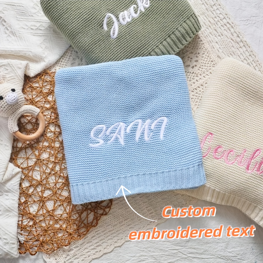 Embroidered Nap Blanket, Versatile All-Season Blanket