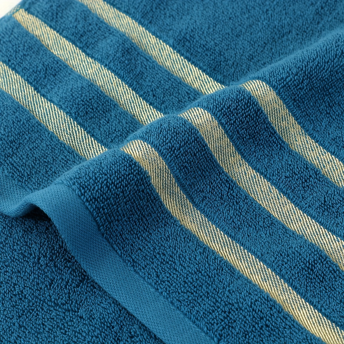 Luxury 6pcs Towel Set, 100% Pure Cotton Hand Towels, 35*75cm, Striped Pattern, Modern Design, No Shedding