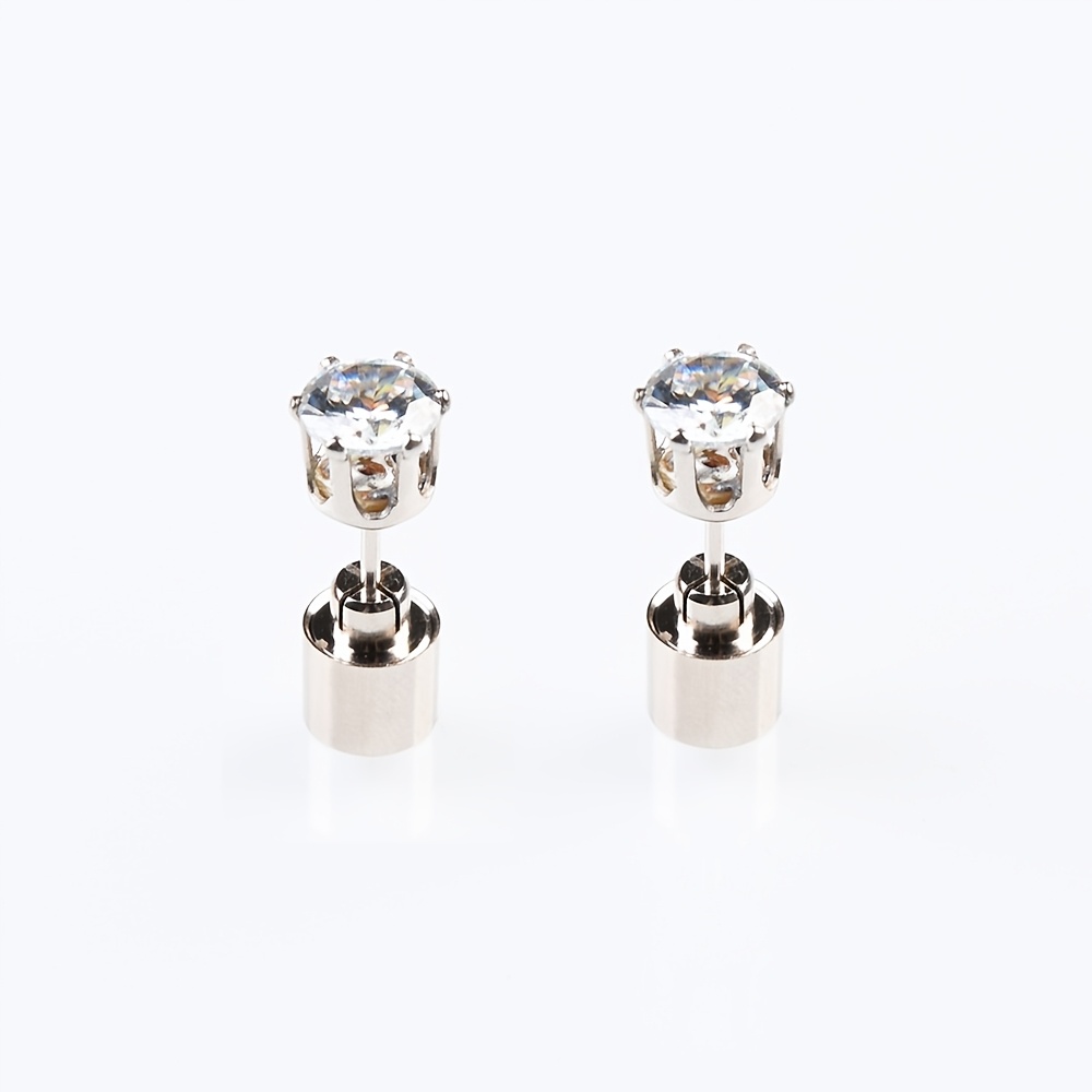 2 Colorful Synthetic Zirconia Earrings, A Fashionable Party Accessory Suitable For Men And Women, Suitable For Daily Decoration And , On Christmas/new Year's Day