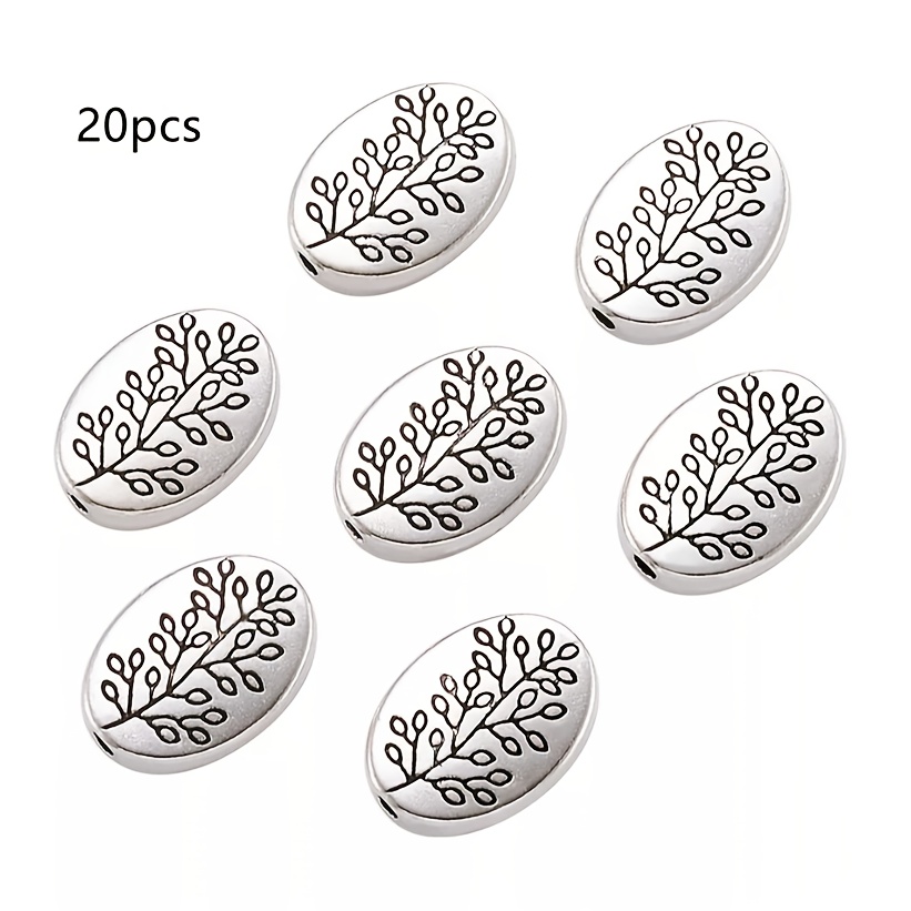 Image of 10/20pcs Branch Pattern Small Hole Beads Beaded Spacer Loose Beads Handmade Jewelry Making Jewelry Bracelet Additions 14x10mm