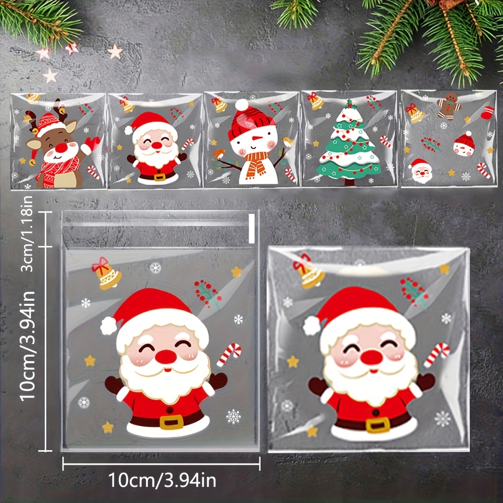 100pcs holiday christmas cartoon self gift bags 5in Temu Australia