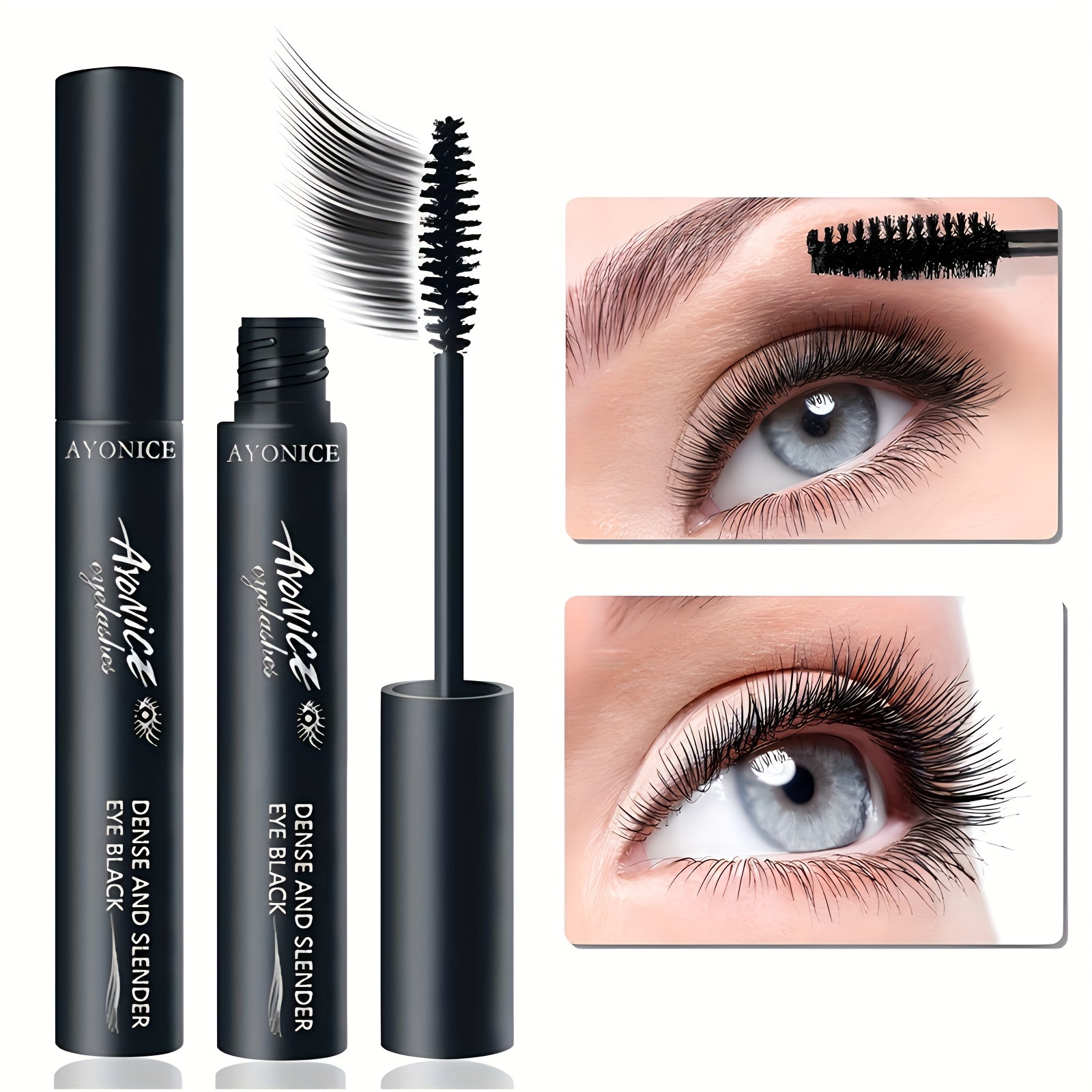 

water-resistant" All-day & Volume Black Mascara - Waterproof, Lengthening Formula For Every Skin Type