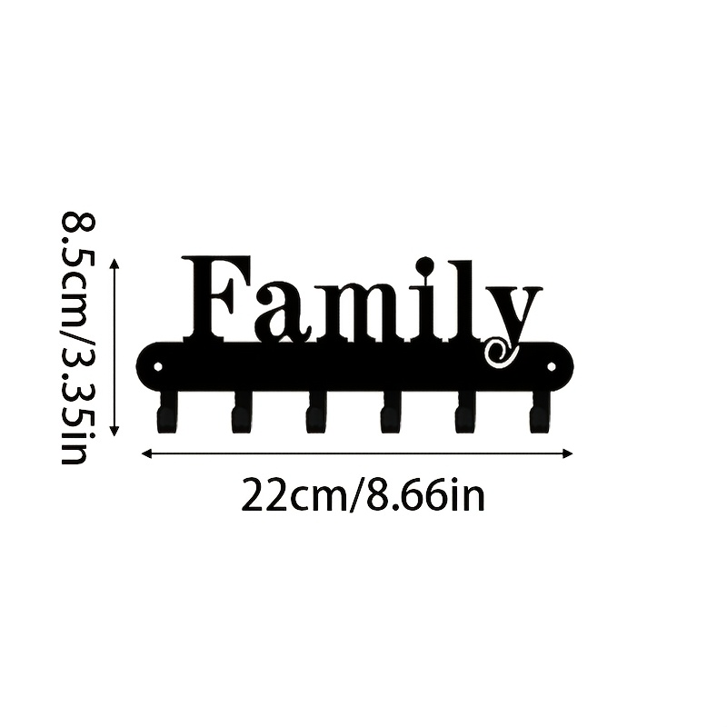 TEMU 1pc Six-hook Iron Household Key Rack, Wall-mounted Storage Shelf, Entryway Wall Decor, Suitable For Front Doors And Corridors, Making It A Great