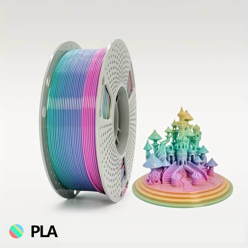TEMU Gryddle Pla Rainbow 3d Printer Filament With Matte/jelly/ Shift - Multicolor Fdm 3d Printing Supplies, Compatible With Most Fdm Printers, 1.75mm Spool (0.55lb, ±0.03mm Dimensional ) For Diy & -