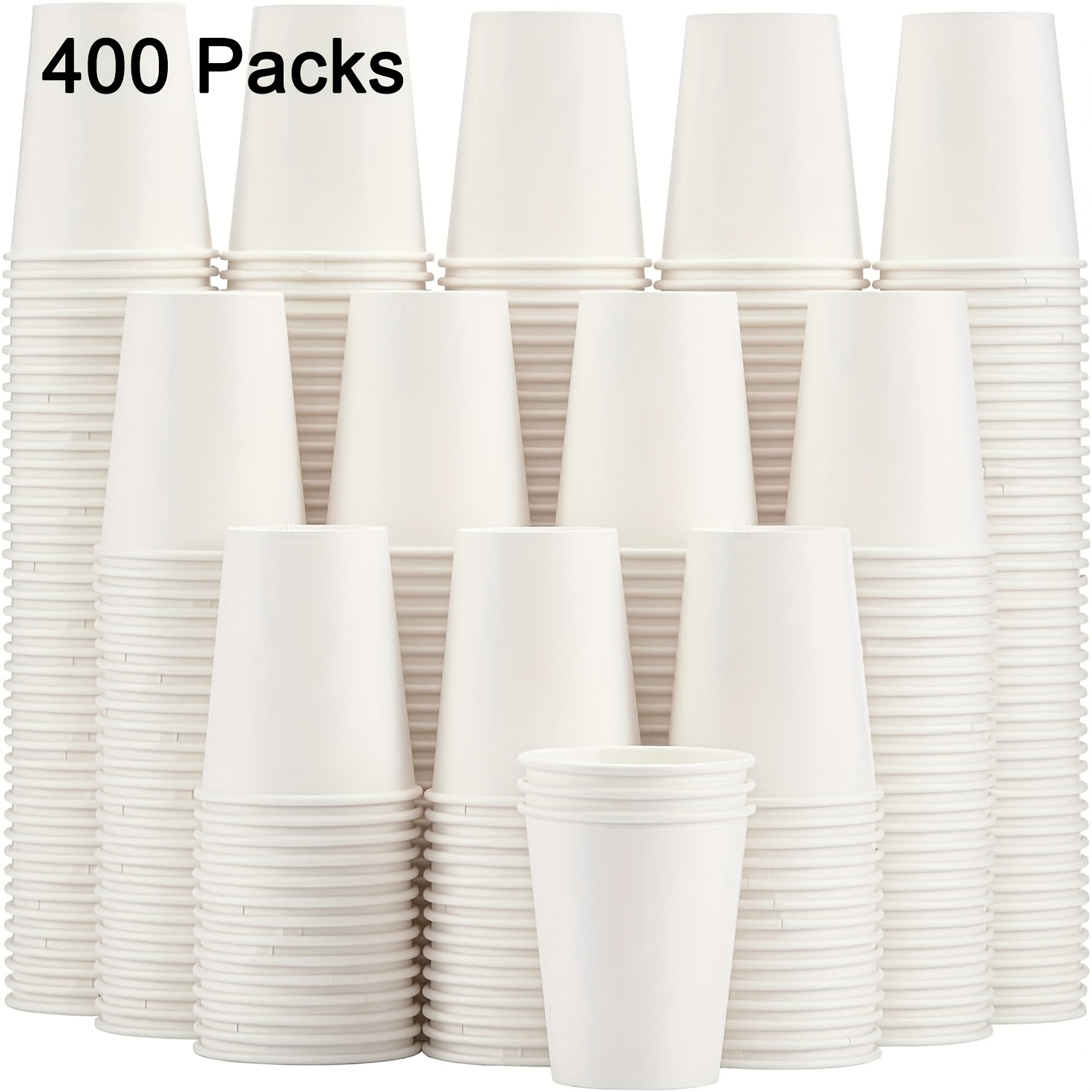 TEMU 400/200pcs Disposable Paper Cups 9oz, Coffee Cups, 9oz Paper Coffee Cups, Thickened Design For Cafes, Parties, , New Year, Valentine's Day Gift