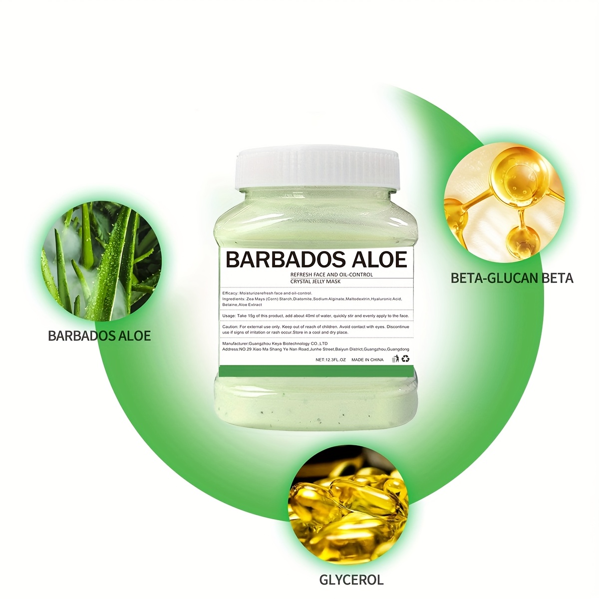 12 3fi oz barbados aloe jelly mask facial skin care natural - Temu