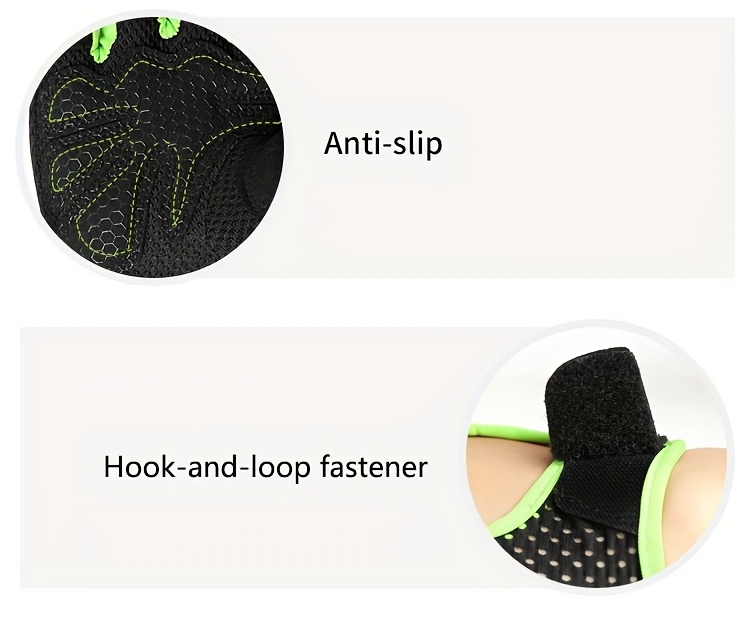 1 Pair REXCHI Half-Finger Fitness Gloves, Non-Slip, Sweat-Absorbent & Breathable, Polyester Knit Fabric, Palm Support, for Men & Women'S Training - Multiple Styles Available, Gym Gloves