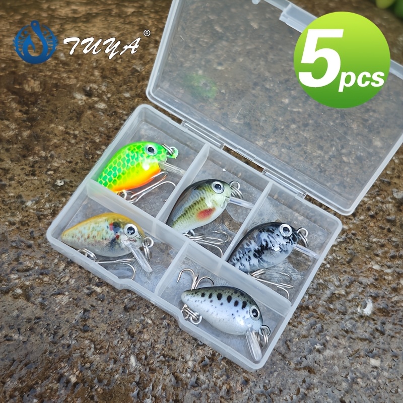 E-shop 5-teiliges Köder-Set, Micro-Minnow-Spinnerbait-Köder, Mini-Rock-Fatty-Cross-Border-Angeln-Zubehör-Set