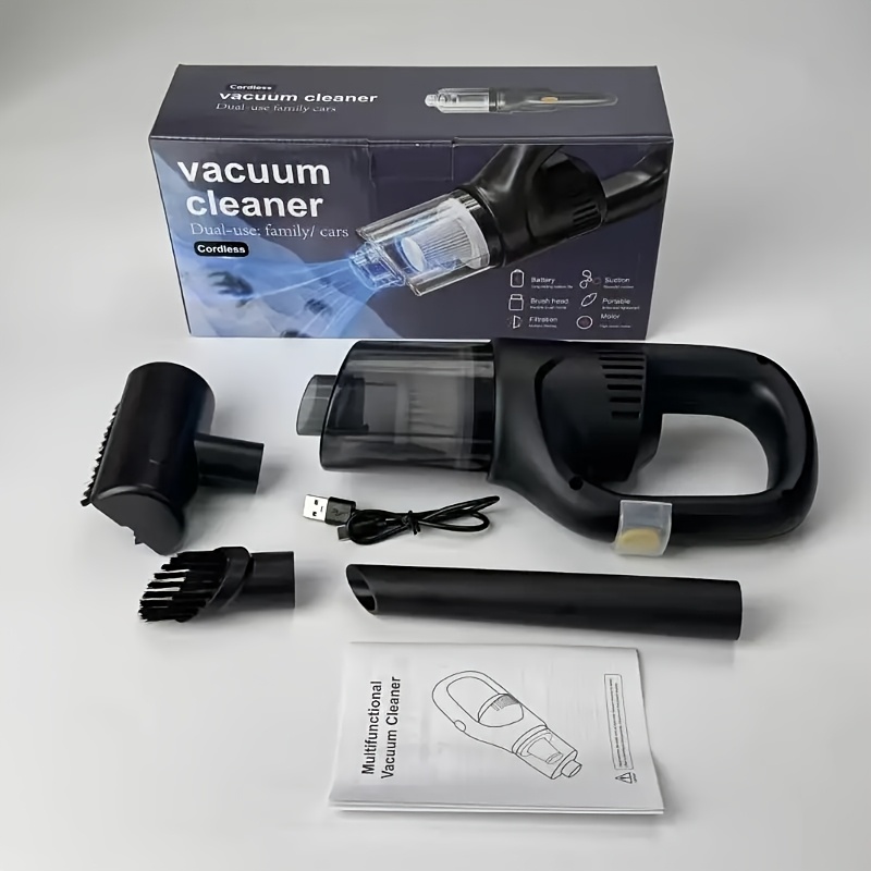 TEMU Powerful Cordless Handheld Vacuum Cleaner, Lightweight And Portable Design, 1800mah Lithium-ion Battery