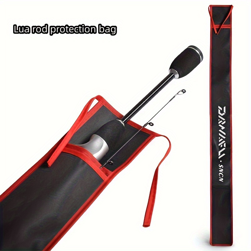 

1pc Black Oxford Cloth Fishing Rod Protection Bag With Red Accents - For Lure And Rods, Ideal For , Outdoor Equipment Bag | Sleek Protective Design | Oxford Cloth