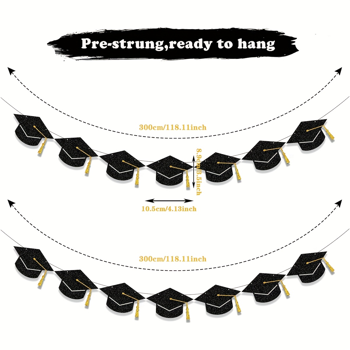 14pcs/set Of New Graduation Season Tassel Doctor Hat Banner, Suitable For Decorating Graduation Parties And Exquisite Floral Decorations To The Graduation Atmosphere