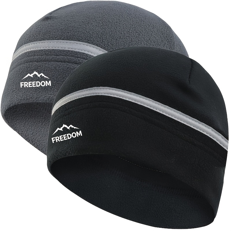 TEMU 2pcs Set Of Men's And Women's Autumn And Winter Snow Hats, Night Running Hats, And Warm Sports Hats, Suitable For Outdoor Fishing And Running