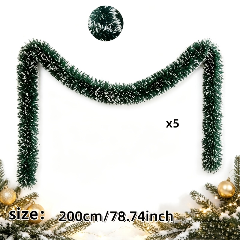 TEMU Lot de 5 bandes = 10 mètres de ruban de et vert de qualité supérieure pour décoration , flexible et , décoration de suspension pour les fêtes,