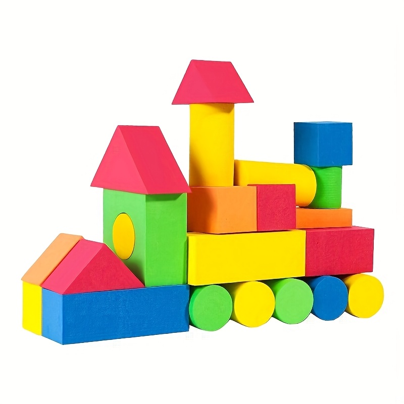 30/46pcs Bubble Blocks: Shapes & Sizes, Bright Colors, Building