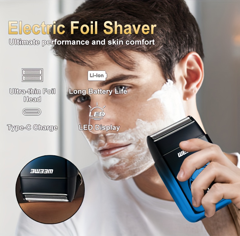 Ensemble de 4 pièces Tondeuse à cheveux électrique pour hommes | Tondeuse et kit de rasage pour les poils de nez, chargement USB sans fil, batterie au lithium, outil de toilettage professionnel, conception dégradée, cadeau idéal pour hommes