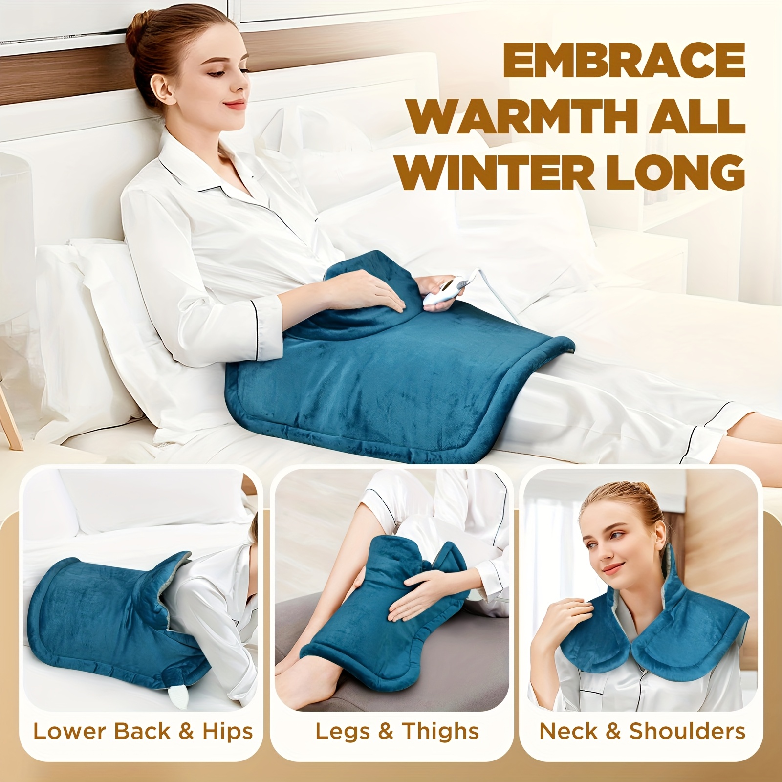 graphene blanket shawl with 3 times the depth of   shawl weighted instant heating pad suitable for neck and shoulders heating wrapping with 6 heating options and 4 automatic shut off timers as a mothers day gift for mothers blanket shawl Product details 6
