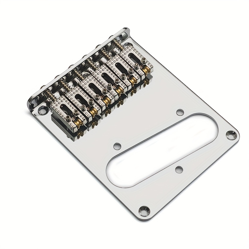 Fixed Guitar Bridge for TL Style Guitar 97x80. 5mm with 6 Roller Saddle Bottom Or Body Loading Guitar Parts Silvery