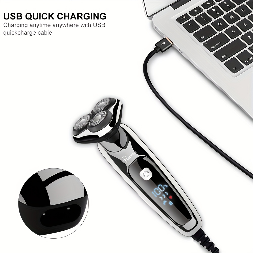 HATTEKER Elektrische Scheerapparaat voor Mannen 3-in-1