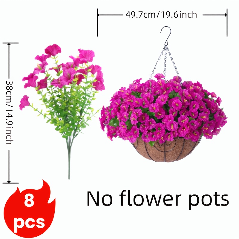 Image of Bunches Of Colorful Synthetic Morning - Designed To And Sunlight, Lifelike Faux Plants Are Ideal For Outdoor Decoration, Making Them Perfect For Spring And Summer Entrances, , Patios