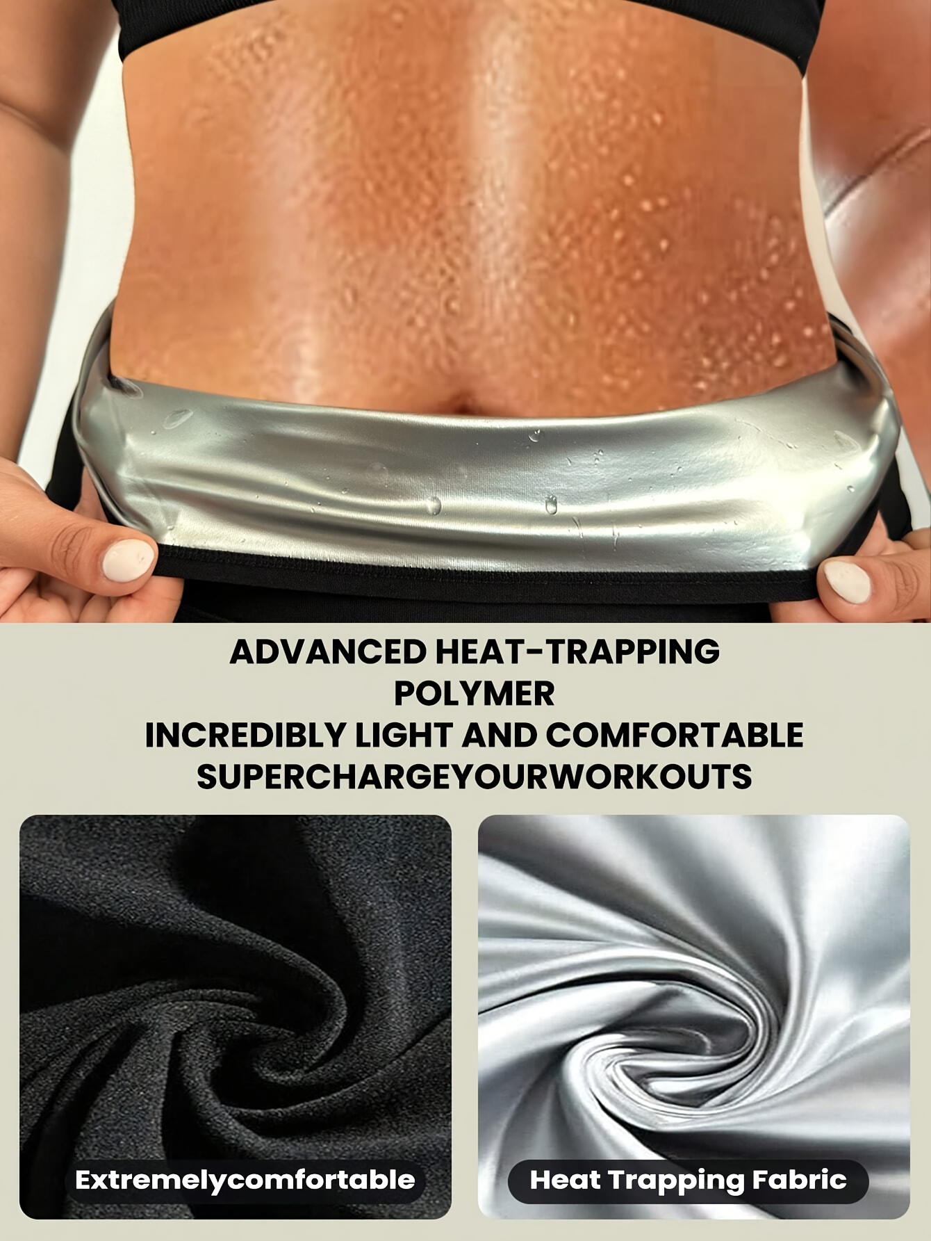 Women's High-Waisted Yoga Shorts with Waist Trimmer Technology - Sweat-Wicking 95% Polyester 5% Spandex, Tummy Control Workout Shorts for Running, Gym & Exercise - Black