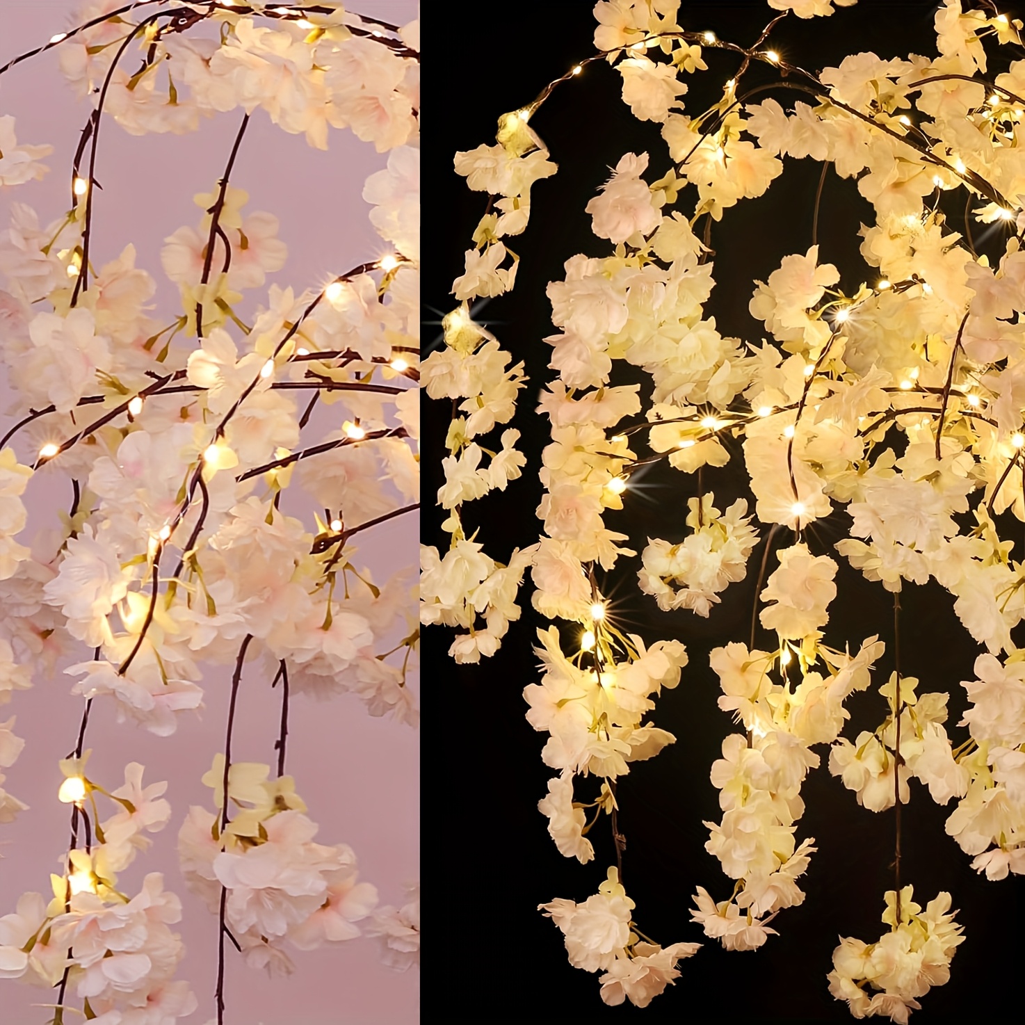 Talking Tables LED Lichterkette Mit Pom Poms – 2 Meter, Rosa & Weiß, Batteriebetrieben | Deko Für Mädchenzimmer, Geburtstag & Party